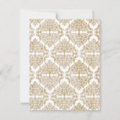 Invitation Elegant Gold Flourish Mariage damassé Détails (Dos)