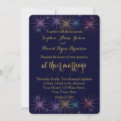 Invitation Elégant Gold Foil Parties scintillant bleu Faire-p (Devant)