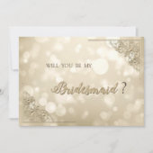 Invitation Elegant Gold Frame Bokeh (Devant)