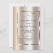 Invitation Elegant Gold Frame,Magnolia Retirement (Devant)