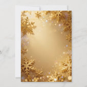 Invitation Elegant Gold Glitter Snowflake Christmas Party (Dos)