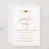 Invitation Elégant Gold Graduation Photo (Devant)