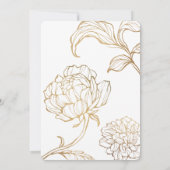 Invitation Elegant Gold Leaf Botanical Photo Enregistrer la d (Dos)