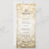 Invitation Elegant Gold Lights 16th Birthday Program Menu  (Dos)