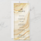 Invitation Elegant Gold Marble 16th Birthday Program Menu  (Dos)