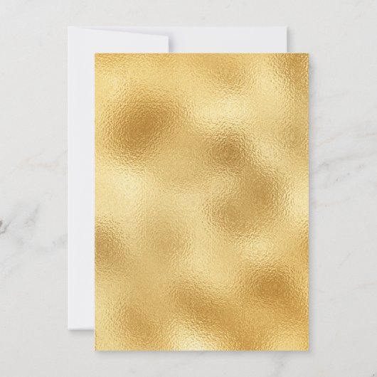 Invitation Elegant Gold Mariage Directions Détails Glam (Dos)