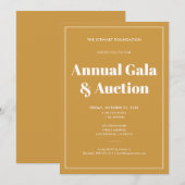 Invitation Elegant Gold Minimalist Business Event (Devant / Derrière)