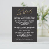 Invitation Elegant Gold New Years Eve Mariage Detail Card (Debout devant)