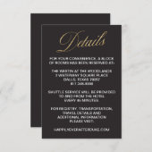 Invitation Elegant Gold New Years Eve Mariage Detail Card (Devant / Derrière)