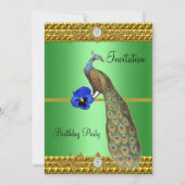 Invitation Elegant Gold Peacock (Devant)