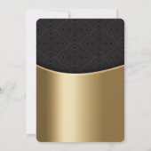 Invitation Elégant Gold Red Glass, Fête de Noël d'entreprise (Dos)