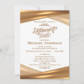Invitation Elegant Gold Retirement Party  (Devant)
