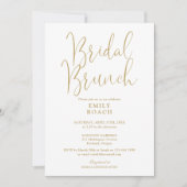 Invitation Elégant Gold Script Bridal Bunch Douche (Devant)