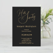 Invitation Elegant Gold Script "Hello Seventy" 70th Birthday (Debout devant)