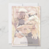 Invitation Elegant Gold Simple Script Fête des mariées photo (Devant)