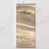 Invitation Elegant Gold Sparkle 16th Birthday Program Menu (Dos)