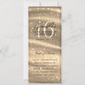 Invitation Elegant Gold Sparkle 16th Birthday Program Menu (Devant)