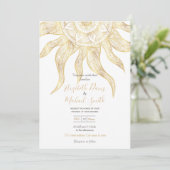 Invitation Elégant Gold Sun Mandala Design (Debout devant)