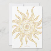 Invitation Elégant Gold Sun Mandala Design (Dos)