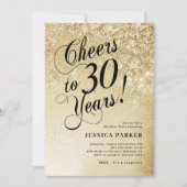 Invitation Elegant Gold Surprise 30e anniversaire (Devant)