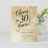 Invitation Elegant Gold Surprise 30e anniversaire (Debout devant)