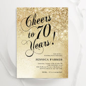 Invitation Elegant Gold Surprise 70e anniversaire
