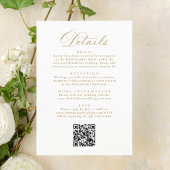 Invitation Elegant Gold Victorian Floral All in One Wedding