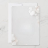 Invitation Elégant Gold & White Overlay photo Fleurs mariage (Dos)