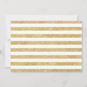 Invitation Elégant Gold White Photo 50e anniversaire (Dos)