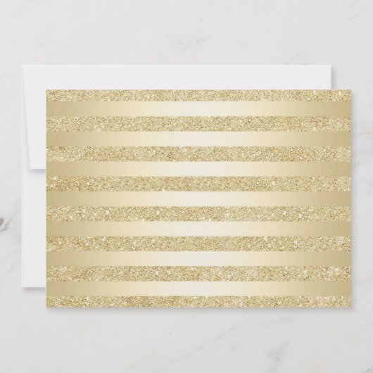 Invitation Elégant Gold White Photo 50e anniversaire (Dos)