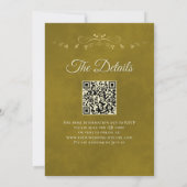 Invitation Elegant Gold & White Photo & QR Code Mariage (Dos)