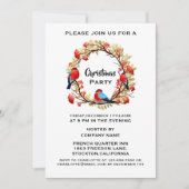 Invitation Elegant Gold Wreath Corporate Christmas Party Inv (Devant)