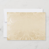 Invitation Élégant Golden 50th Script Anniversaire de Mariage (Dos)