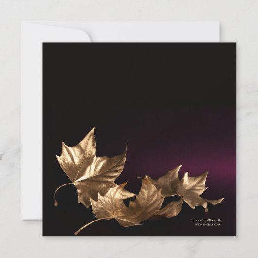 Invitation Elégant Golden Fall quitte le parti de retraite (Dos)