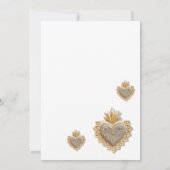 Invitation Elégant Golden Milagros Coeur Mariage mexicain (Dos)