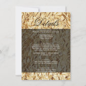 Invitation Elégant Golden Photo Calligraphy Mariage Invitatia (Dos)