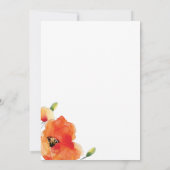 Invitation Elégant Golden Poppy Baby Sprinkle Douche (Dos)