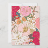 Invitation Élégant Golden Strokes Colorful Winter Floral (Dos)