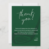 Invitation Elegant Golf Theme Appreciation Thank You Card (Devant)