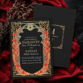 Invitation Elegant Gothic Autumn Cathedral Frame Wedding