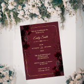 Invitation Elegant Gothic Red and Black Romance Bridal Shower