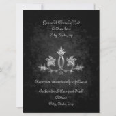 Invitation Élégant gothique foncé romance mariage 6,5 po x 8, (Dos)