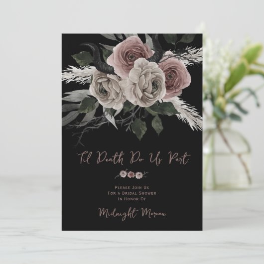 Invitation Élégant Gothique Jusqu'À La Mort Ne Faisons-Nous P (Debout devant)