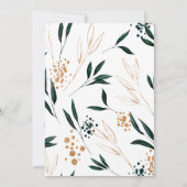 Invitation Élégant goût Floral Life Celebration Funérailles (Dos)