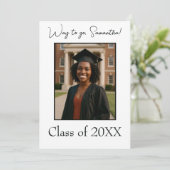 Invitation Elégant Graduation Photo moderne (Debout devant)