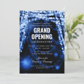Invitation Élégant Grand Ouverture Affaires Lumières Marine (Debout devant)
