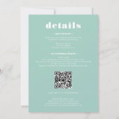 Invitation Élégant Gras simple bleu turquoise mariage photo (Dos)