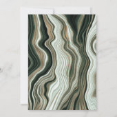 Invitation Elegant Green and Gold Marble Wedding (Dos)
