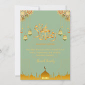 Invitation Elegant Green and Gold Ramadan Iftar Dinner (Dos)