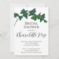 Elégant Green Anglais Ivy Bridal douche